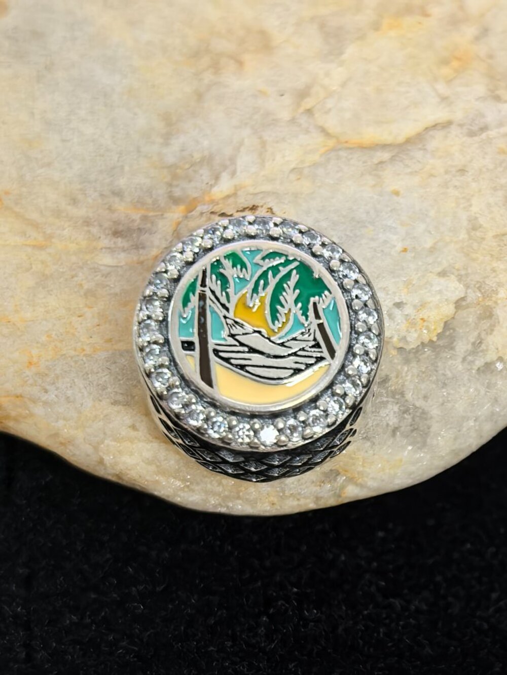 Pandora Bahamas Flag Exclusive Charm Pendant, S925 Silver Jewelry